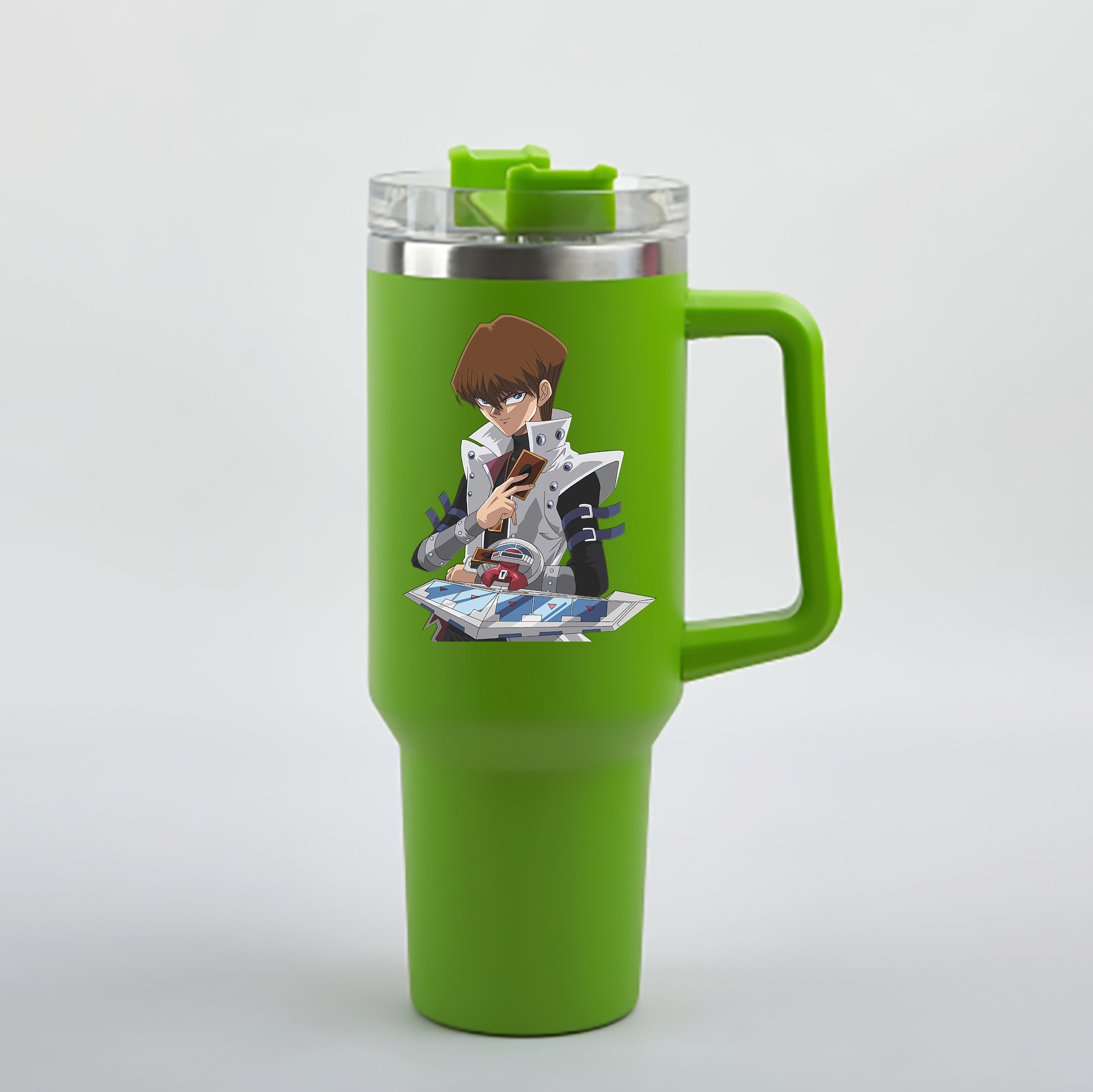 （画像用） 遊☆戯☆王 Yu-Gi-Oh! 1200mL車用タンブラー - クリスタルステッカー（プラスチックストロー付き）